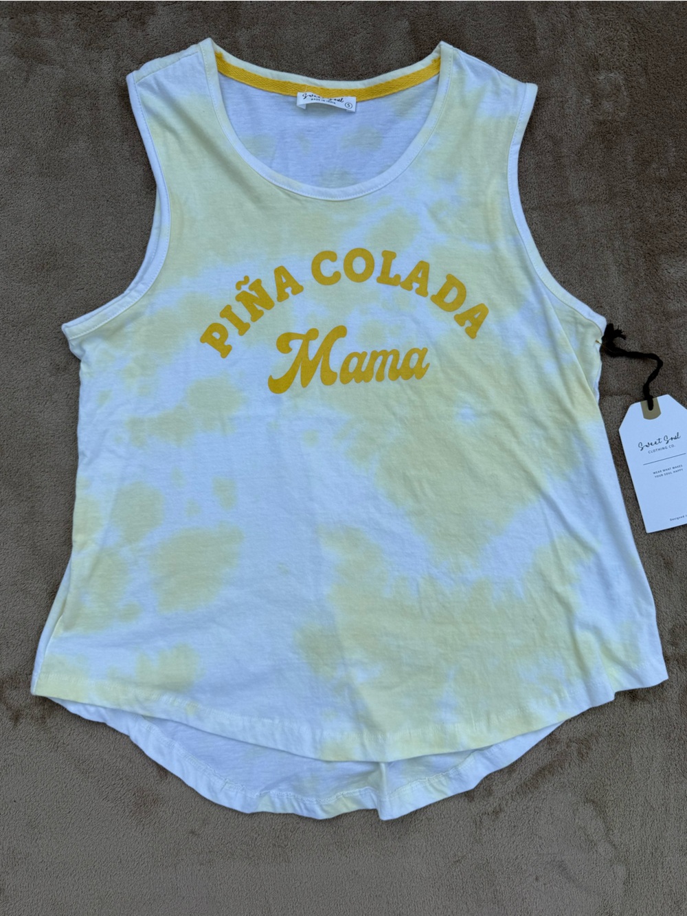 Sweet Soul mama needs a piña colada tie dye tank top